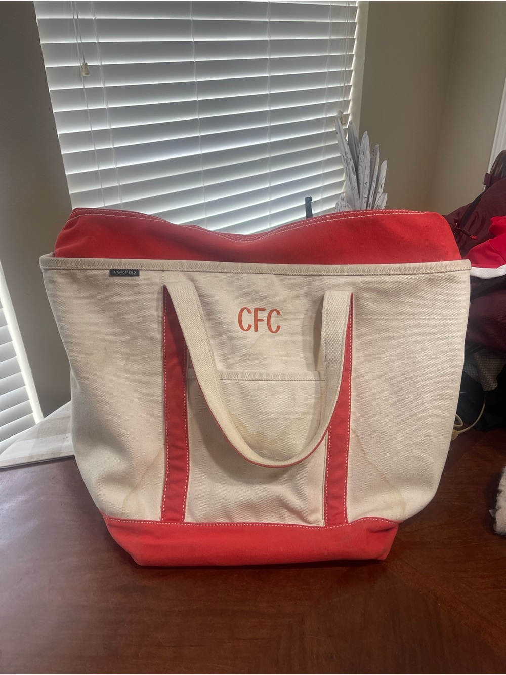 Lands End XL Tote zipper